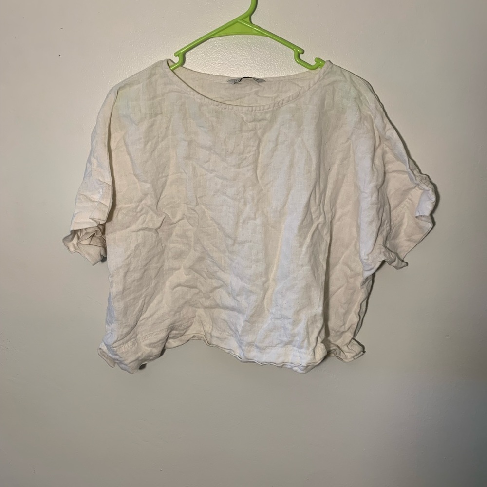 linenfox crop tee